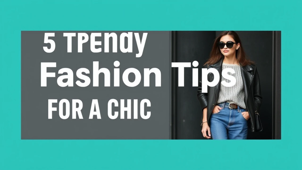 5 Trendy Fashion Tips for a Chic Lifestyle