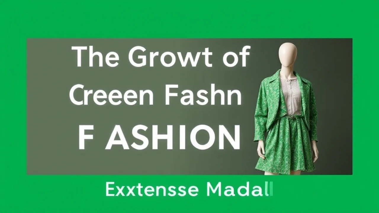 The Growth of Green Fashion: An Extensive Manual