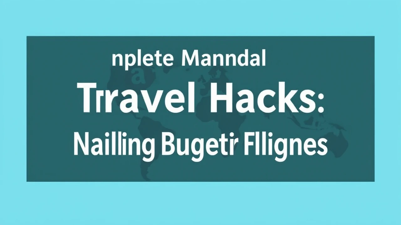 Complete Manual on Travel Hacks: Nailing Budget Airfare