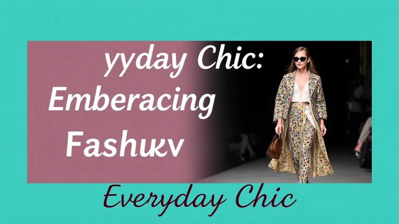 Everyday Chic: Embracing Runway Fashion Trends