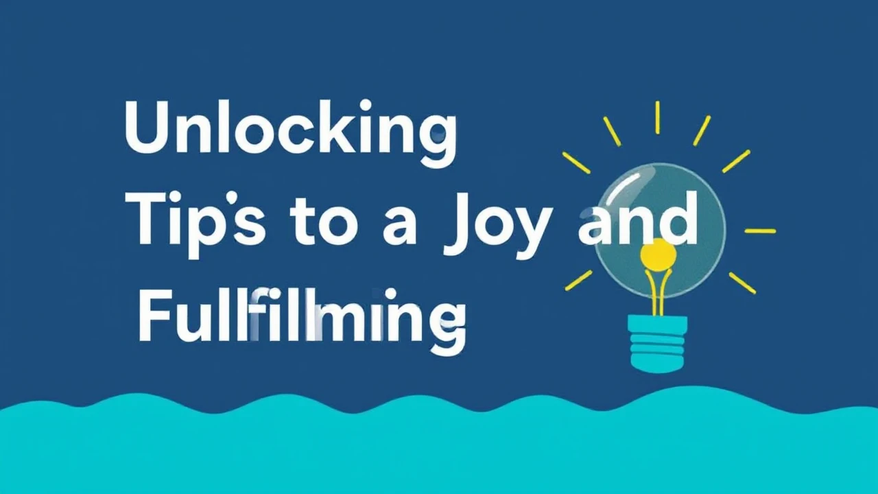 Unlocking the Tips to a Joyful and Fulfilling Lifestyle
