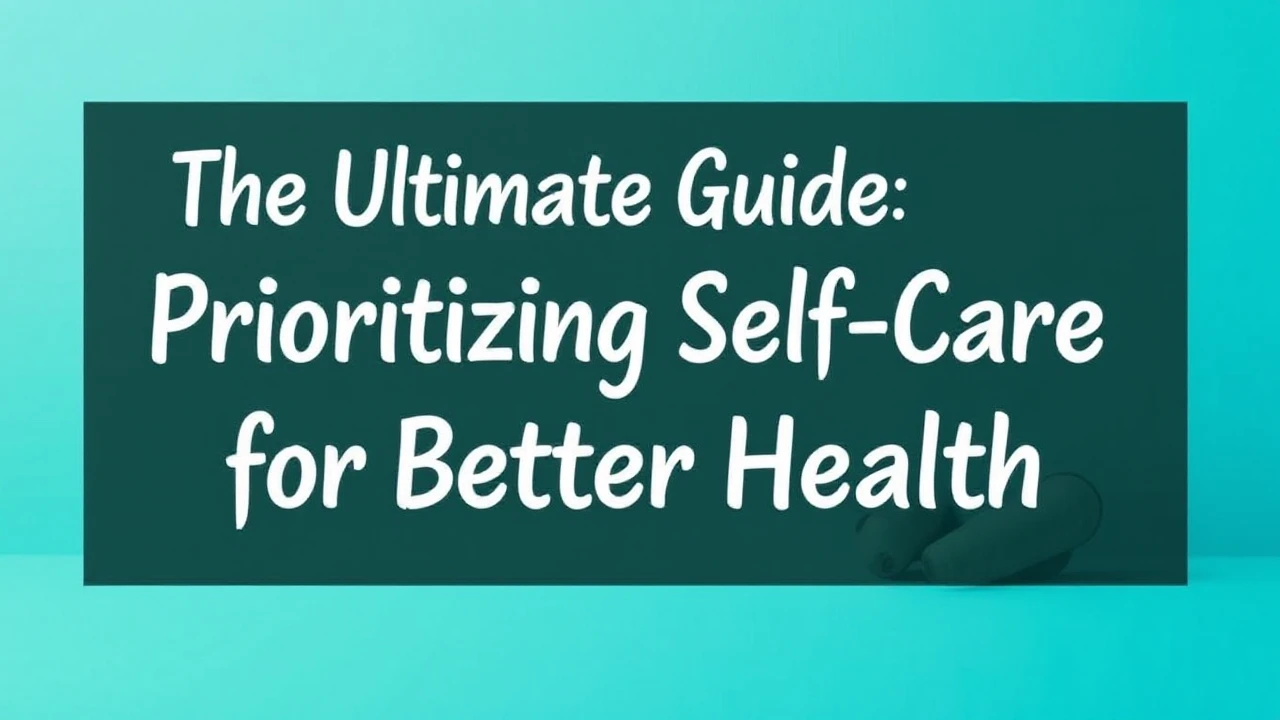 The Ultimate Guide Prioritizing Self-Care for Better Health