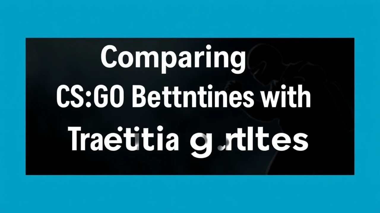 Comparing CS:GO Betting Sites with Traditional Sportsbooks