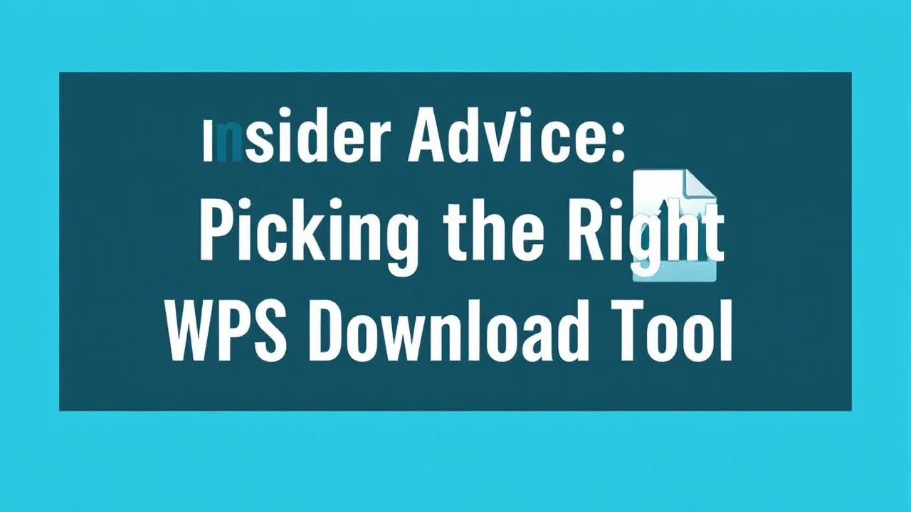 Insider Advice: Picking the Right WPS Download Tool