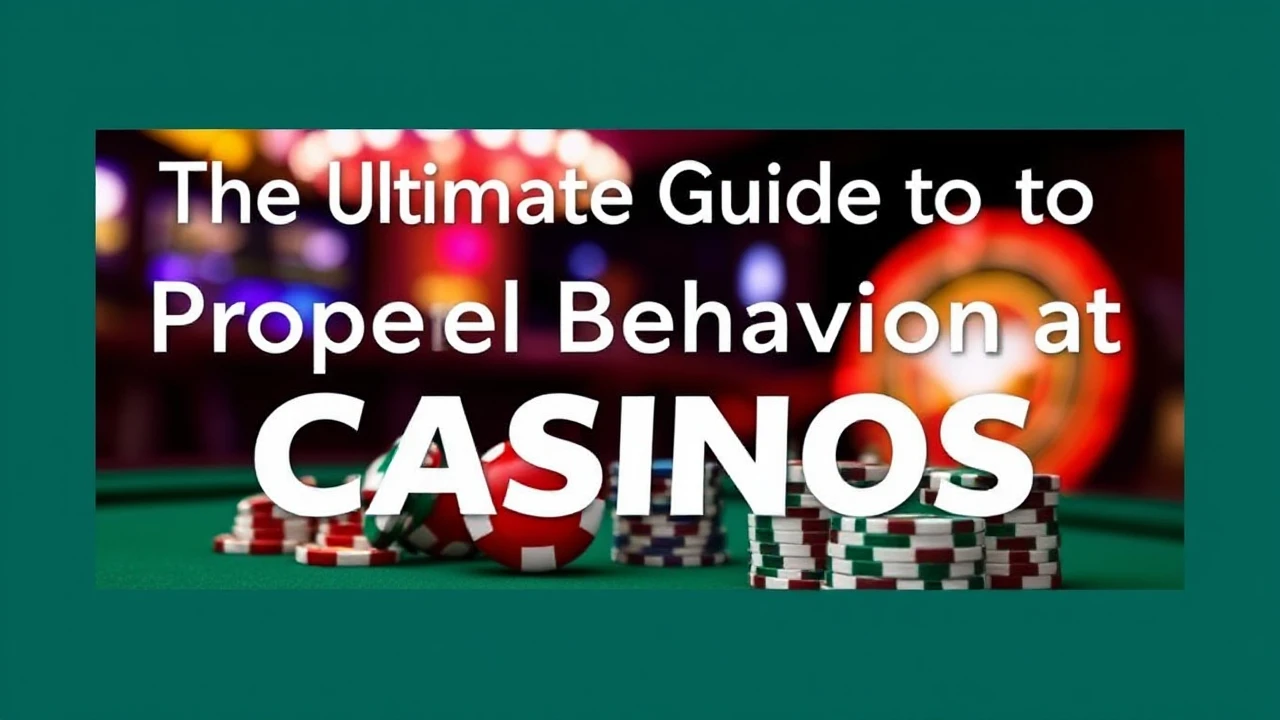 The Ultimate Guide to Proper Behavior at Casinos: Do's and Don'ts