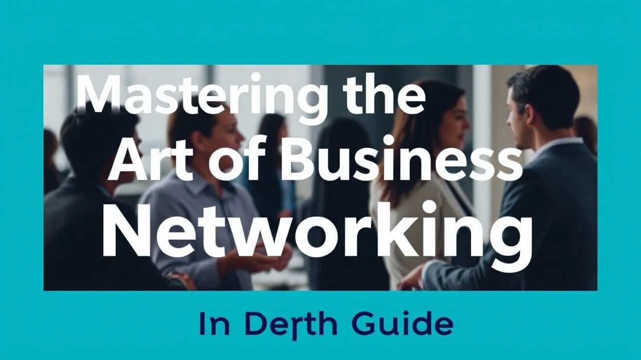Mastering the Art of Business Networking: An In-Depth Guide