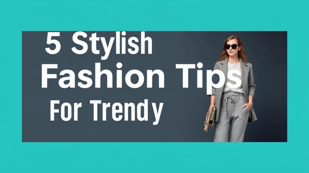 5 Stylish Fashion Tips for a Trendy Lifestyle