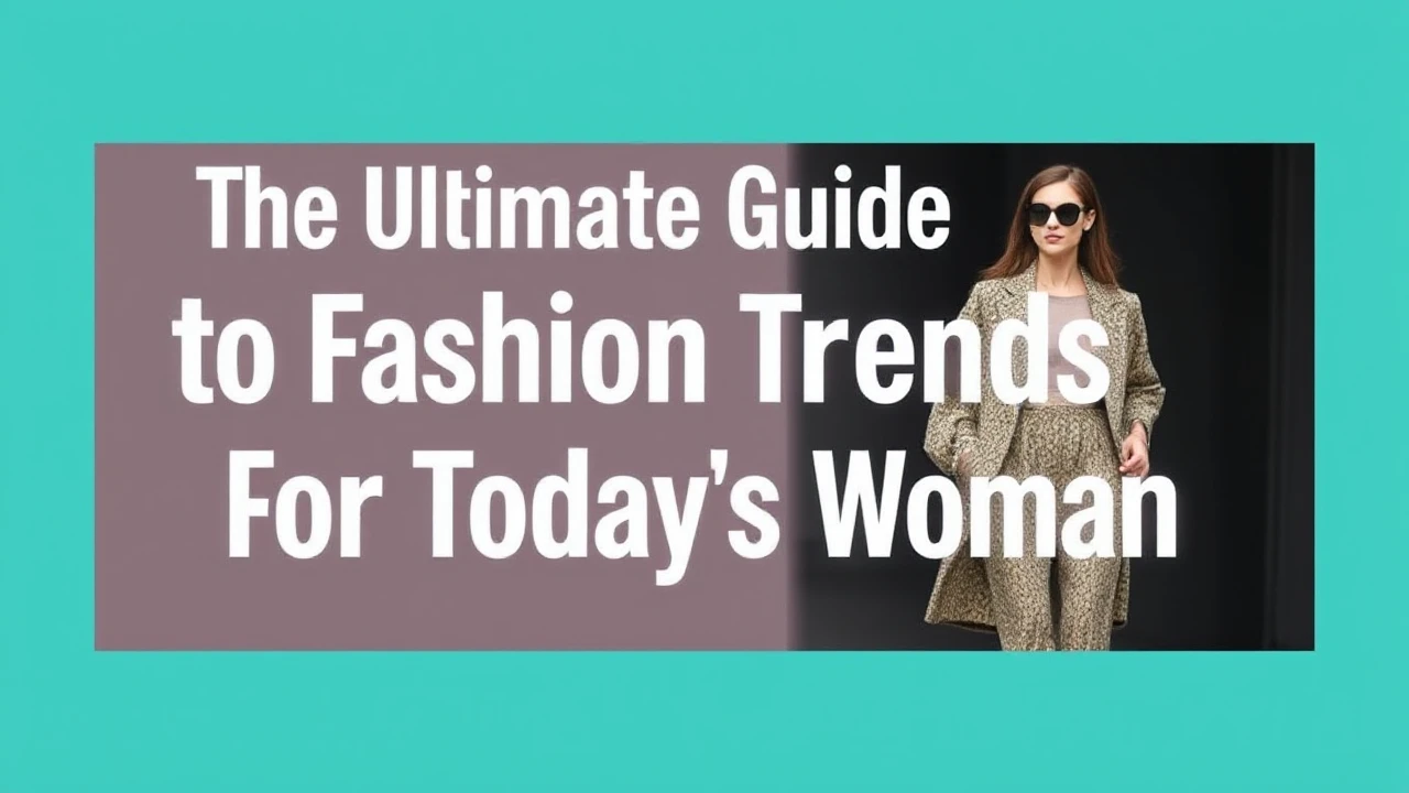 The Ultimate Guide to Fashion Trends for Today's Woman