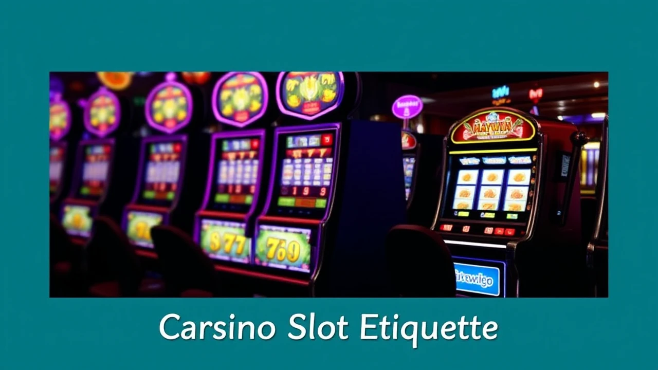 Casino Slot Etiquette: Dos and Don'ts