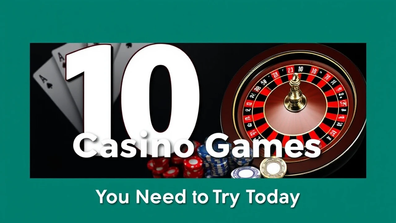 Best 10 Casino Games You Need to Try Today