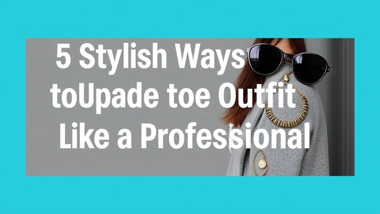 5 Stylish Ways to Upgrade Your Outfit Like a Professional