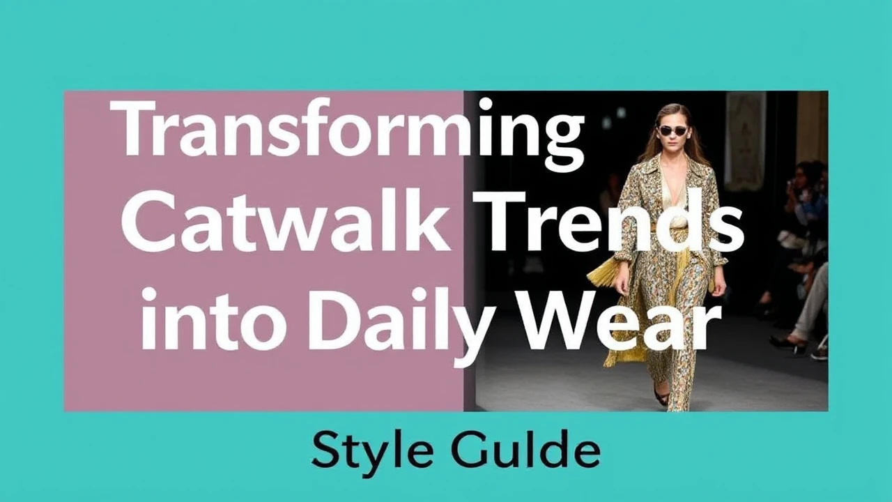 Transforming Catwalk Trends into Daily Wear: Style Guide