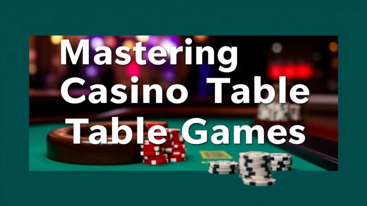 Mastering Casino Table Games: Tips to Come Out on Top