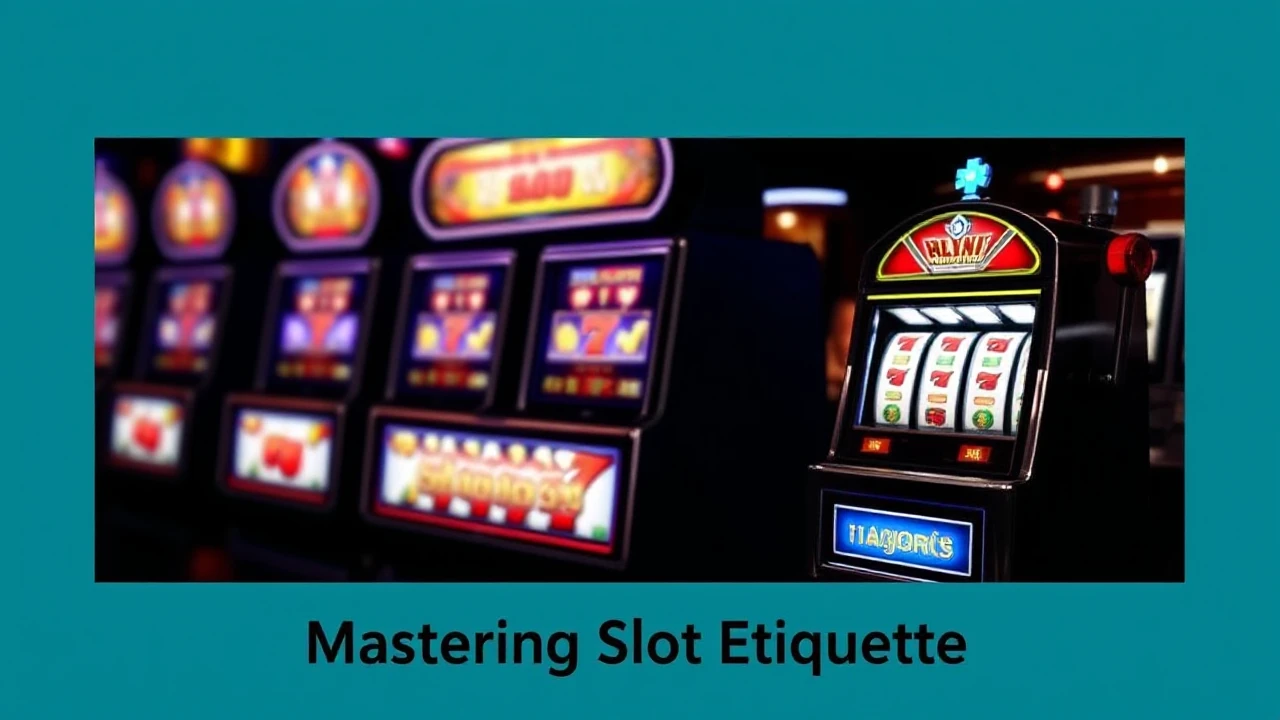 Mastering Slot Etiquette: Do's and Don'ts in the Casino