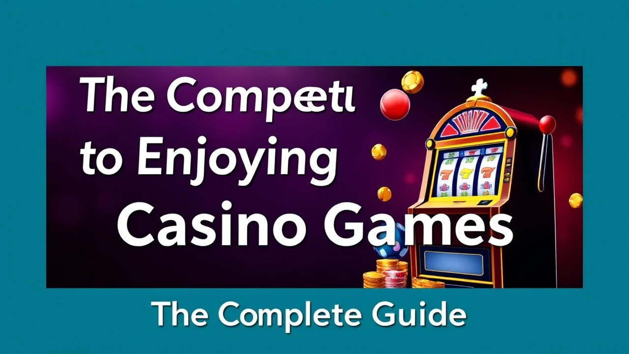 The Complete Guide to Enjoying Casino Games