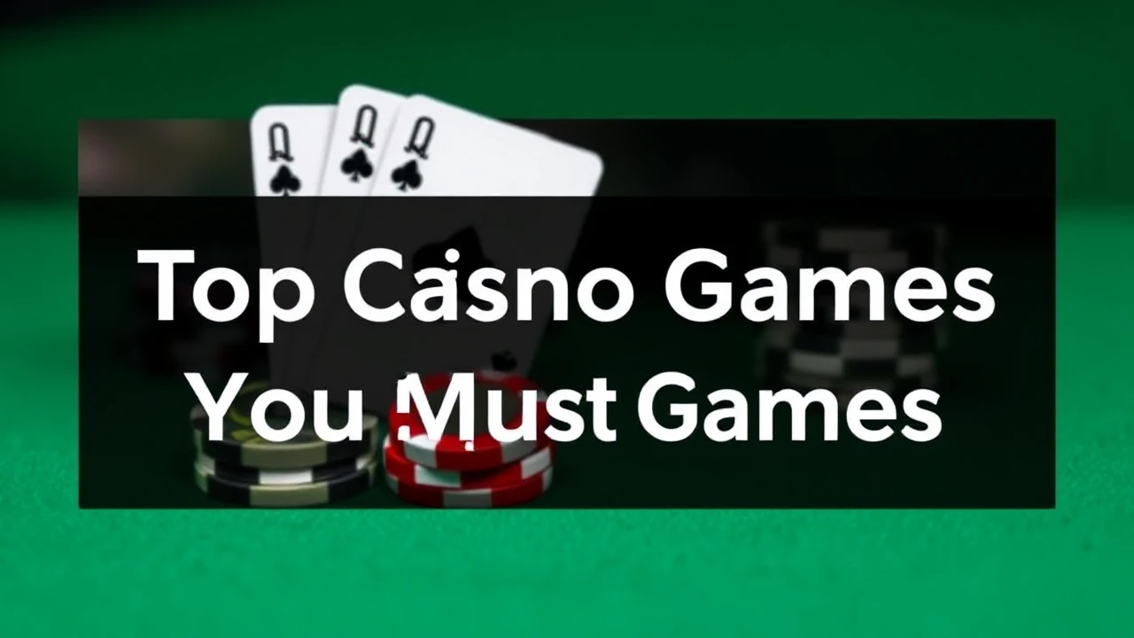 Uncover the Top Five Casino Games You Must Try Today