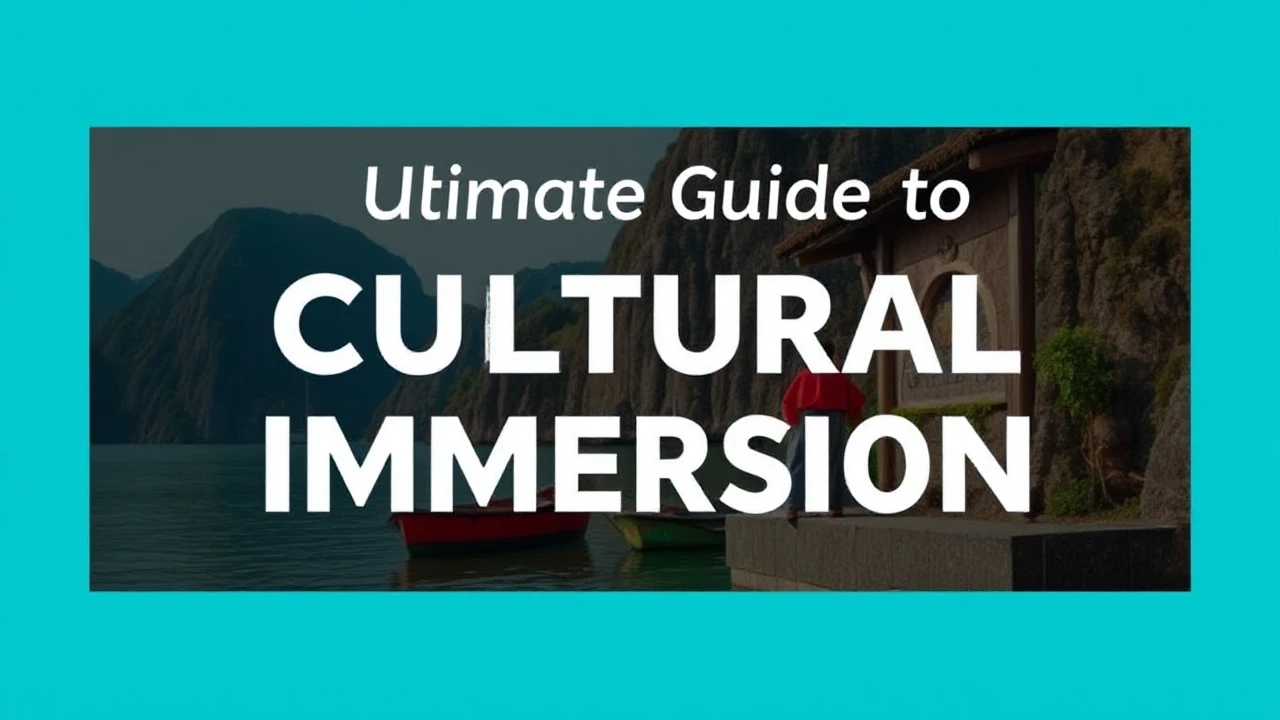 The Ultimate Guide to Cultural Immersion: Embracing Local Traditions While Traveling