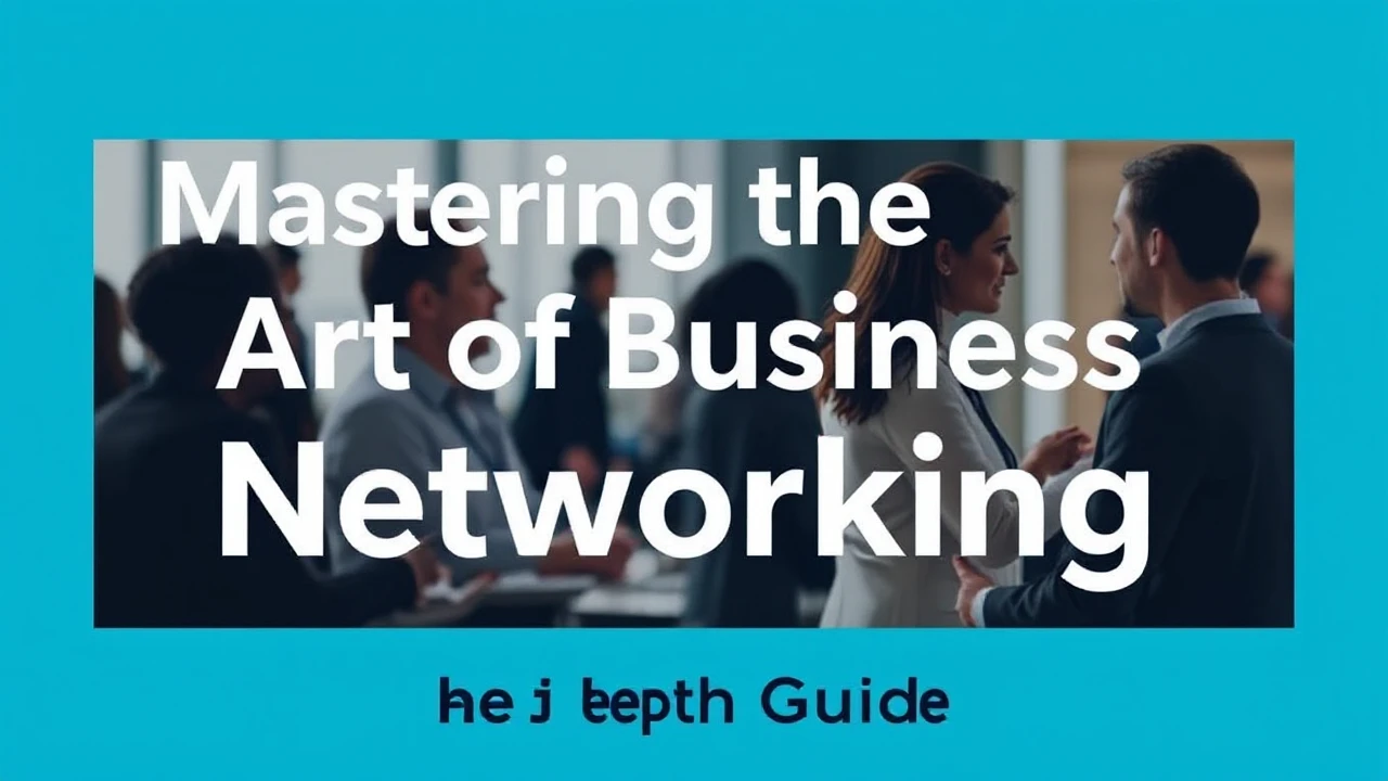 Mastering the Art of Business Networking: An In-Depth Guide