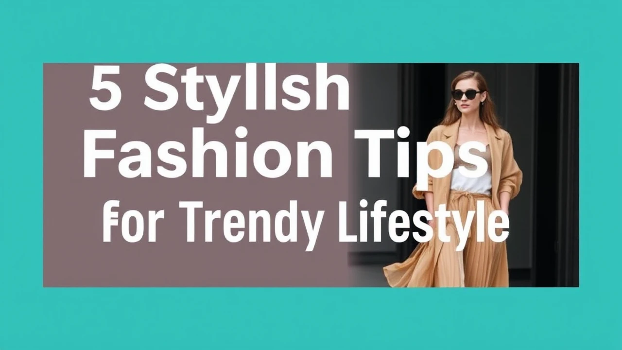 5 Stylish Fashion Tips for a Trendy Lifestyle