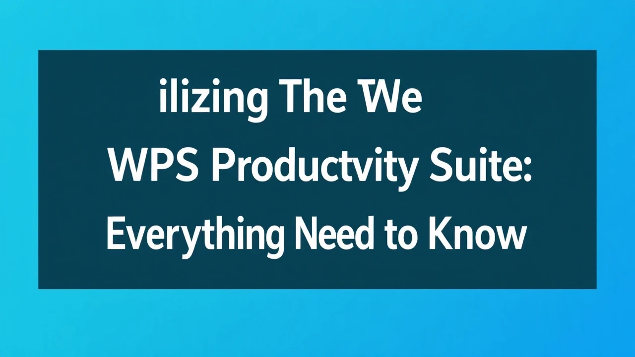 Utilizing The WPS Features of WPS Productivity Suite: Everything You Need to Know