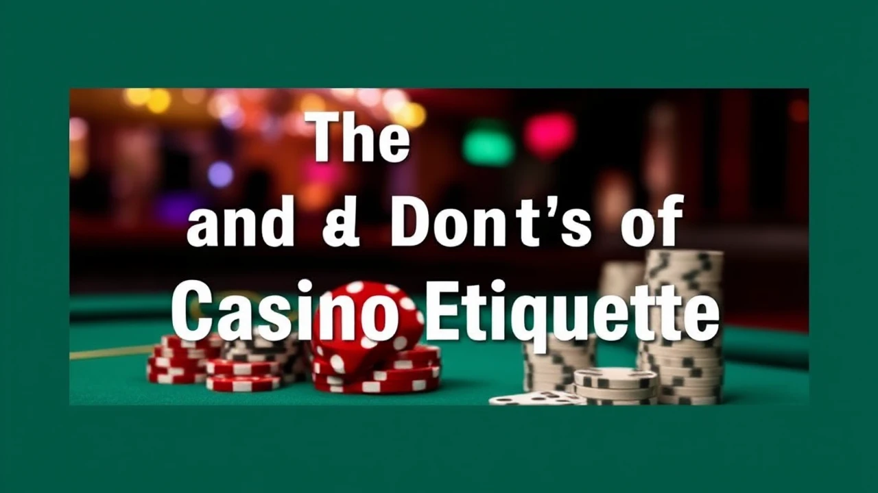 The Dos and Don'ts of Casino Etiquette