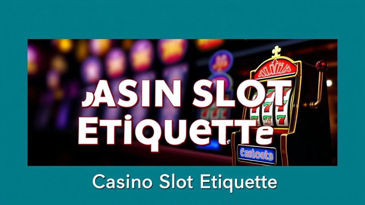 Understanding the Art of Casino Slot Etiquette