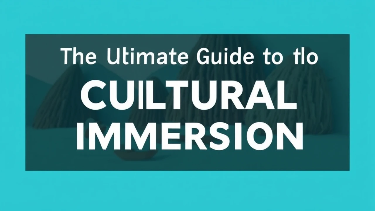 The Ultimate Guide to Cultural Immersion: Embracing Local Traditions While Traveling