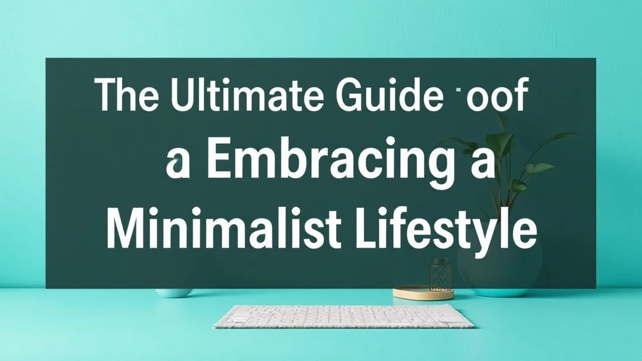 The Ultimate Guide of Embracing a Minimalist Lifestyle