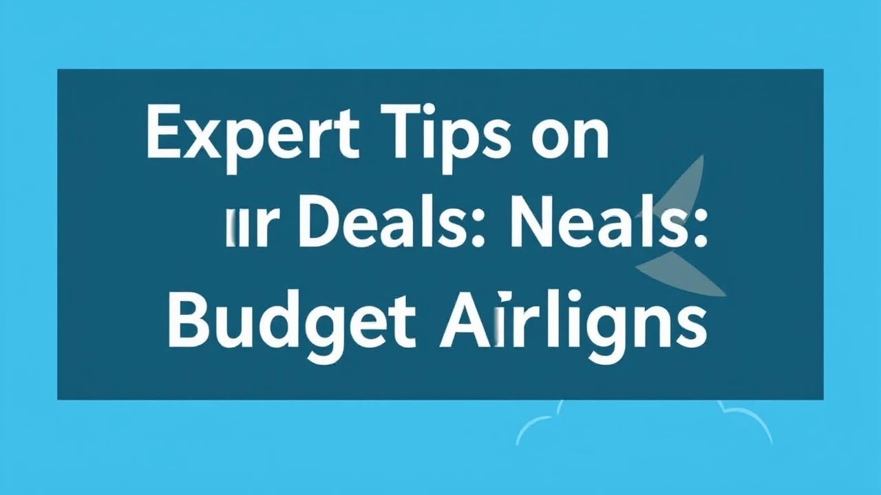 Expert Tips on Scoring Deals: Nailing Budget Airfare