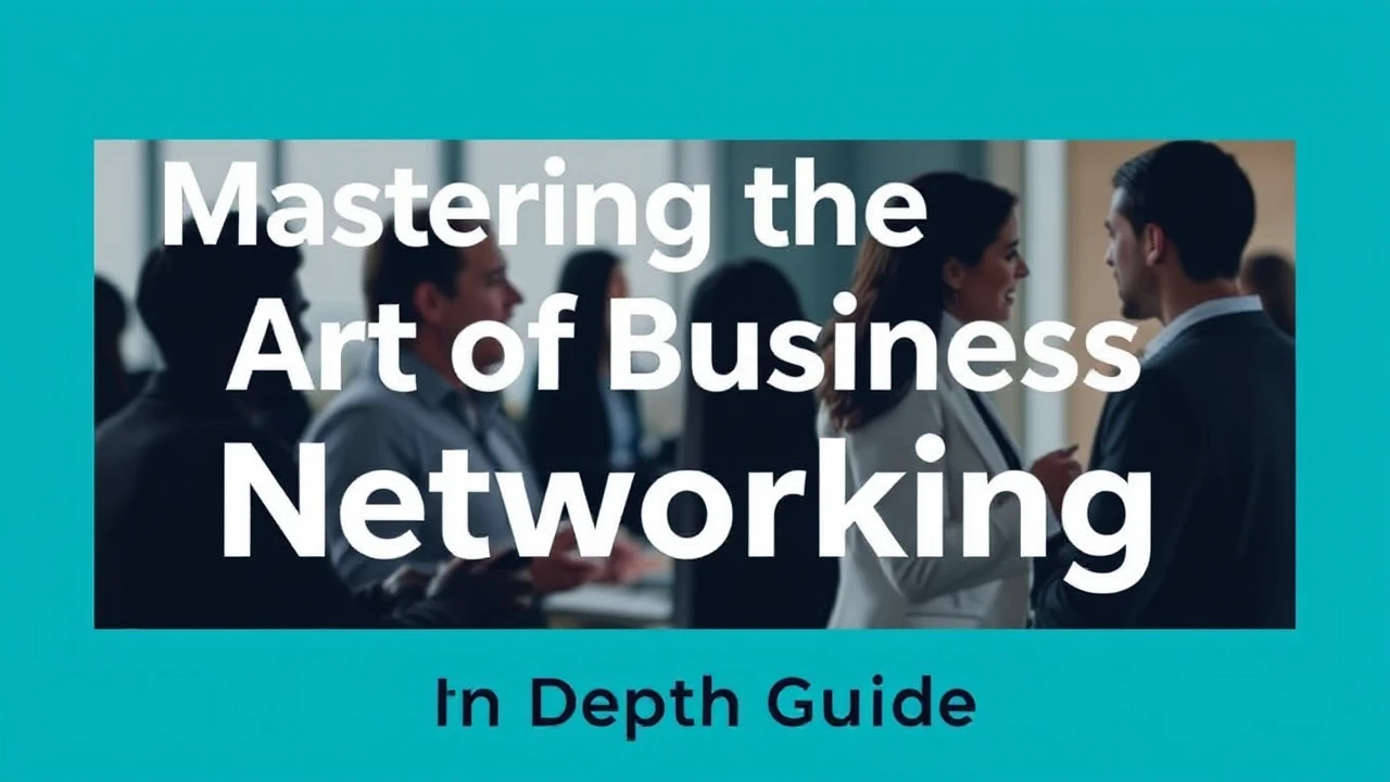 Mastering the Art of Business Networking: An In-Depth Guide
