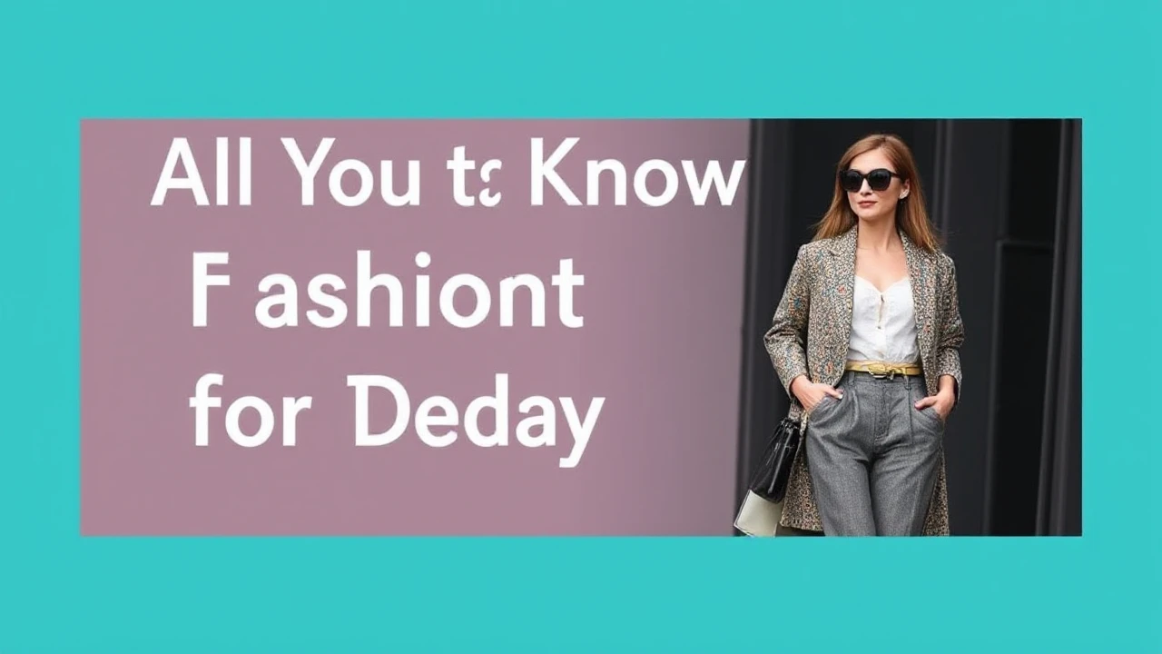 All You Need to Know to Latest Fashion for Today's Woman
