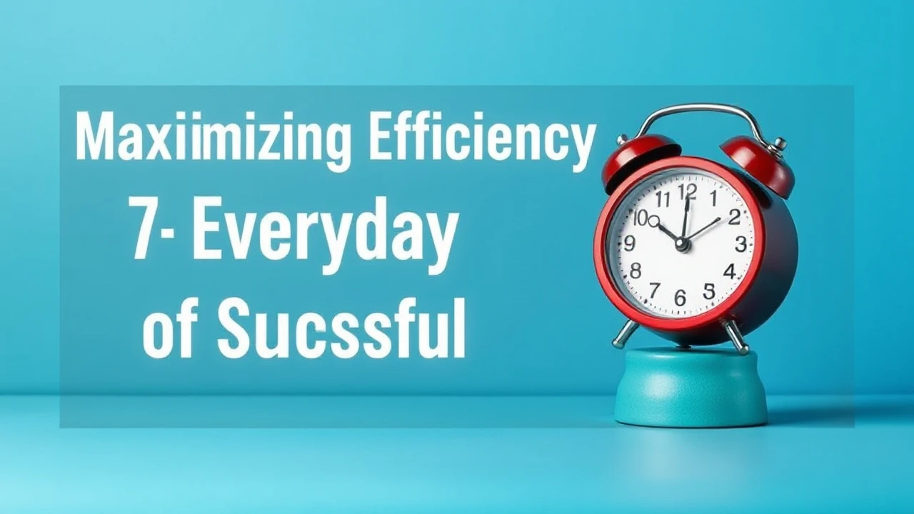 Maximizing Efficiency: 7 Everyday Habits of Successful Individuals