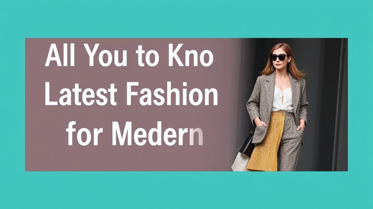 All You Need to Know to Latest Fashion for the Modern Woman