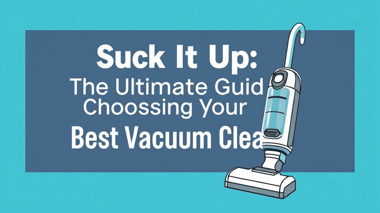 Suck It Up: The Ultimate Guide to Choosing the Best Vacuum Cleaner