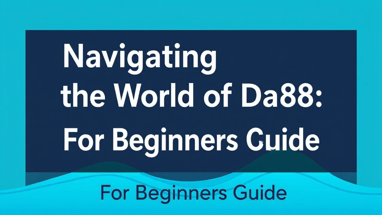 Navigating the World of Da88: For Beginners Guide
