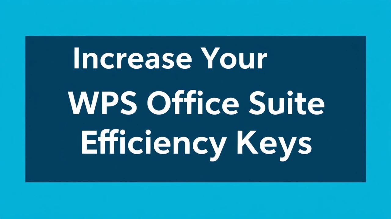Increase Your Performance with WPS Office Suite Efficiency Keys