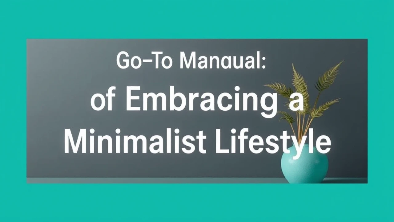 Your Go-To Manual of Embracing a Minimalist Lifestyle