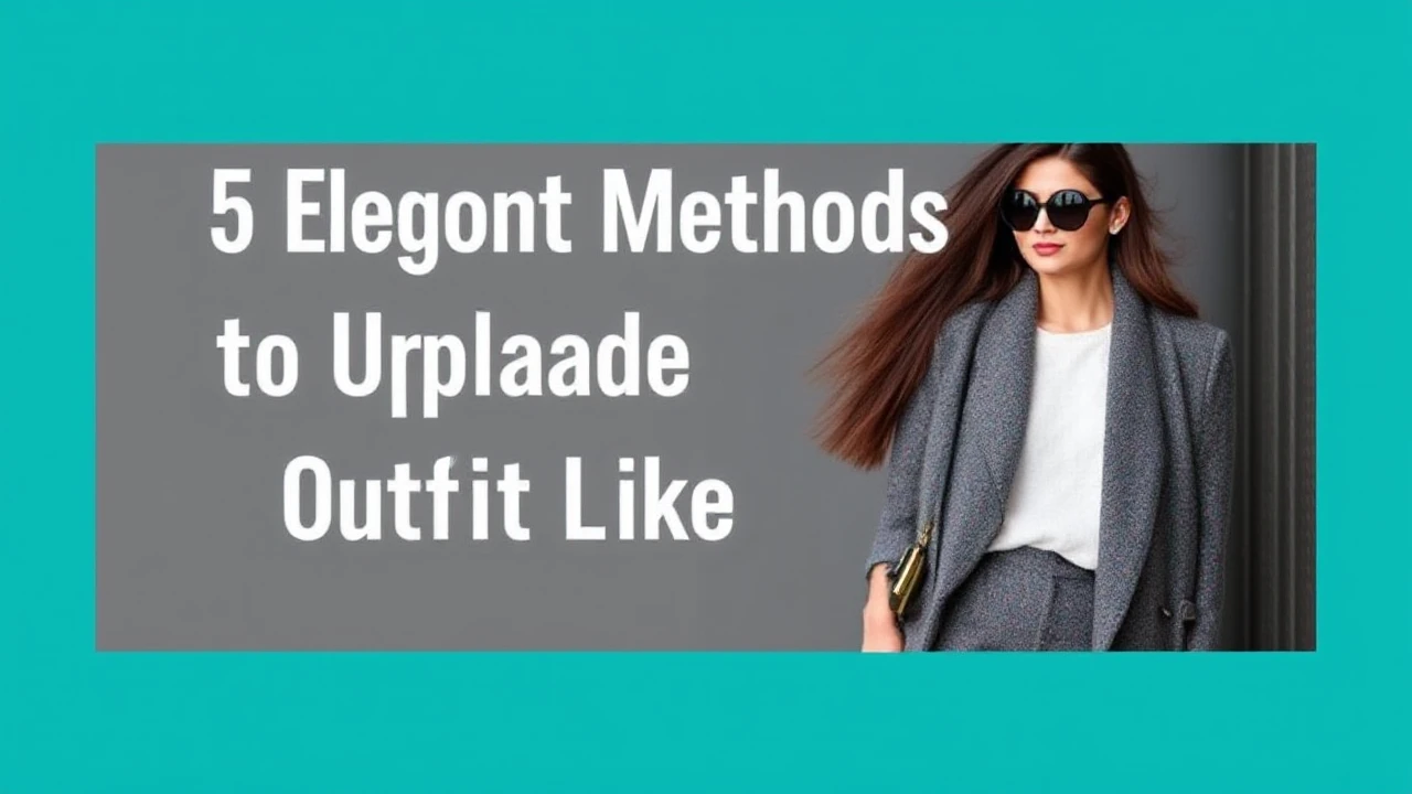 5 Elegant Methods to Upgrade Your Outfit Like an Expert