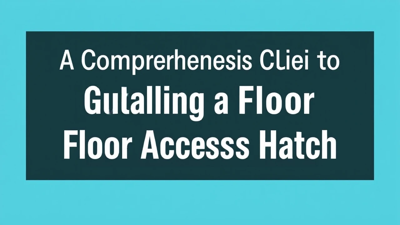 A Comprehensive Guide to Installing a Floor Access Hatch