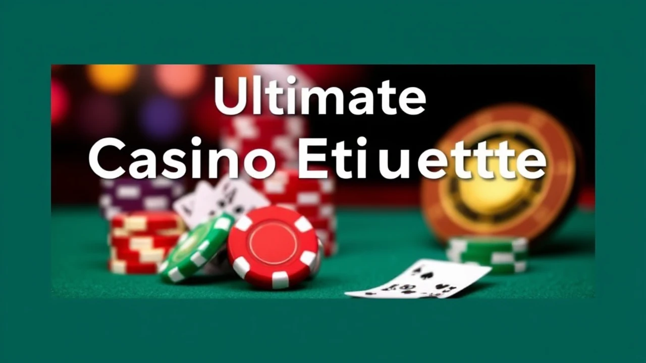 The Ultimate Casino Etiquette Guide for Newbies: What You Should Know