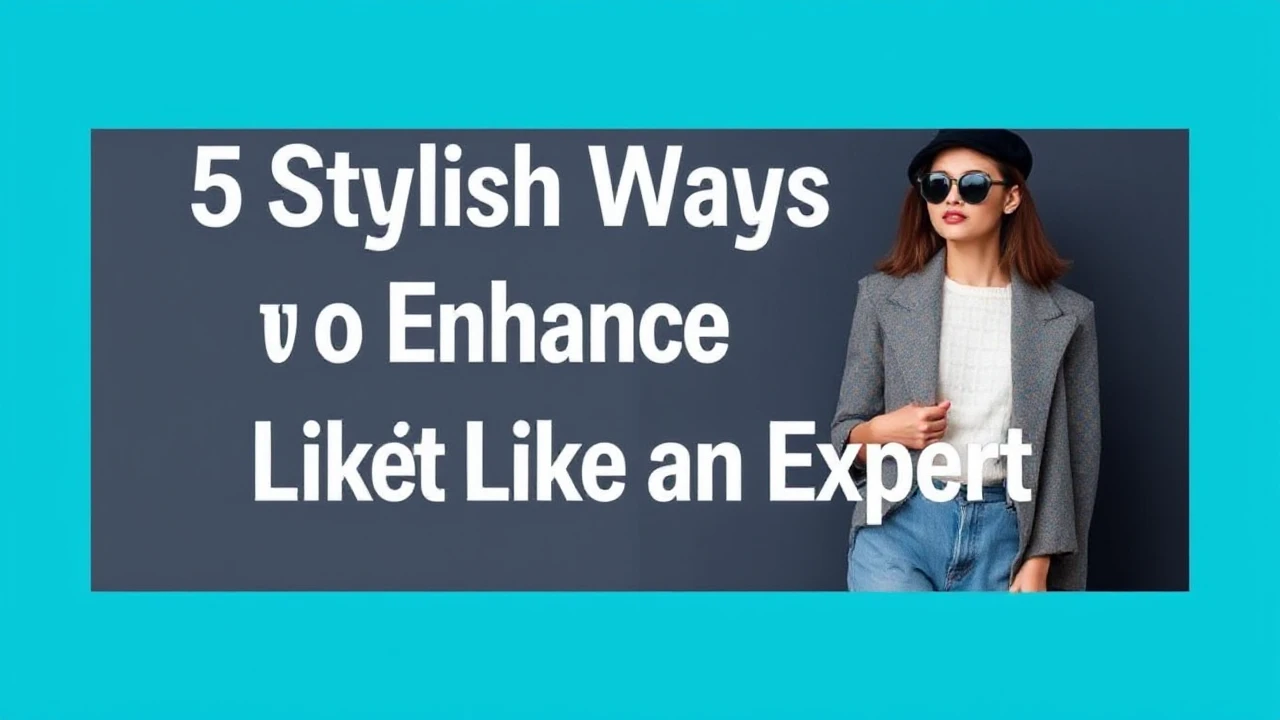 5 Stylish Ways to Enhance Your Outfit Like an Expert