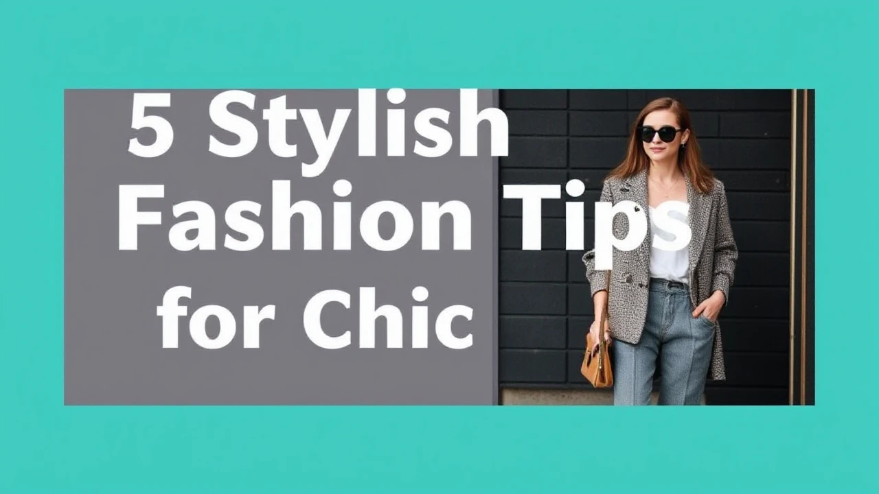 5 Stylish Fashion Tips for a Chic Lifestyle