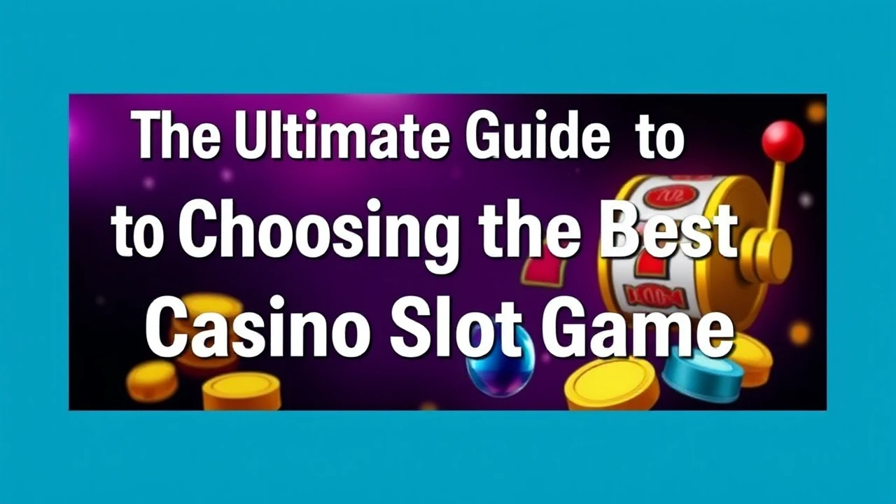 The Ultimate Guide to Choosing the Best Casino Slot Game