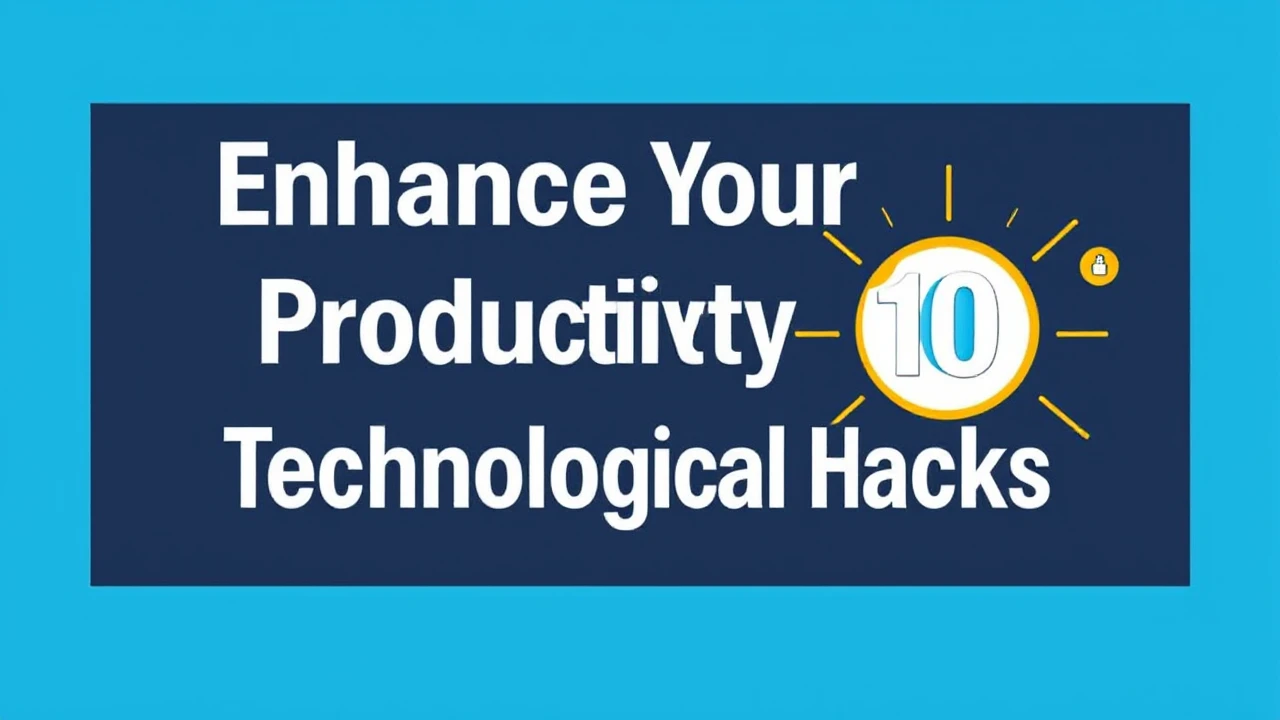 Enhance Your Productivity with These 10 Technological Hacks