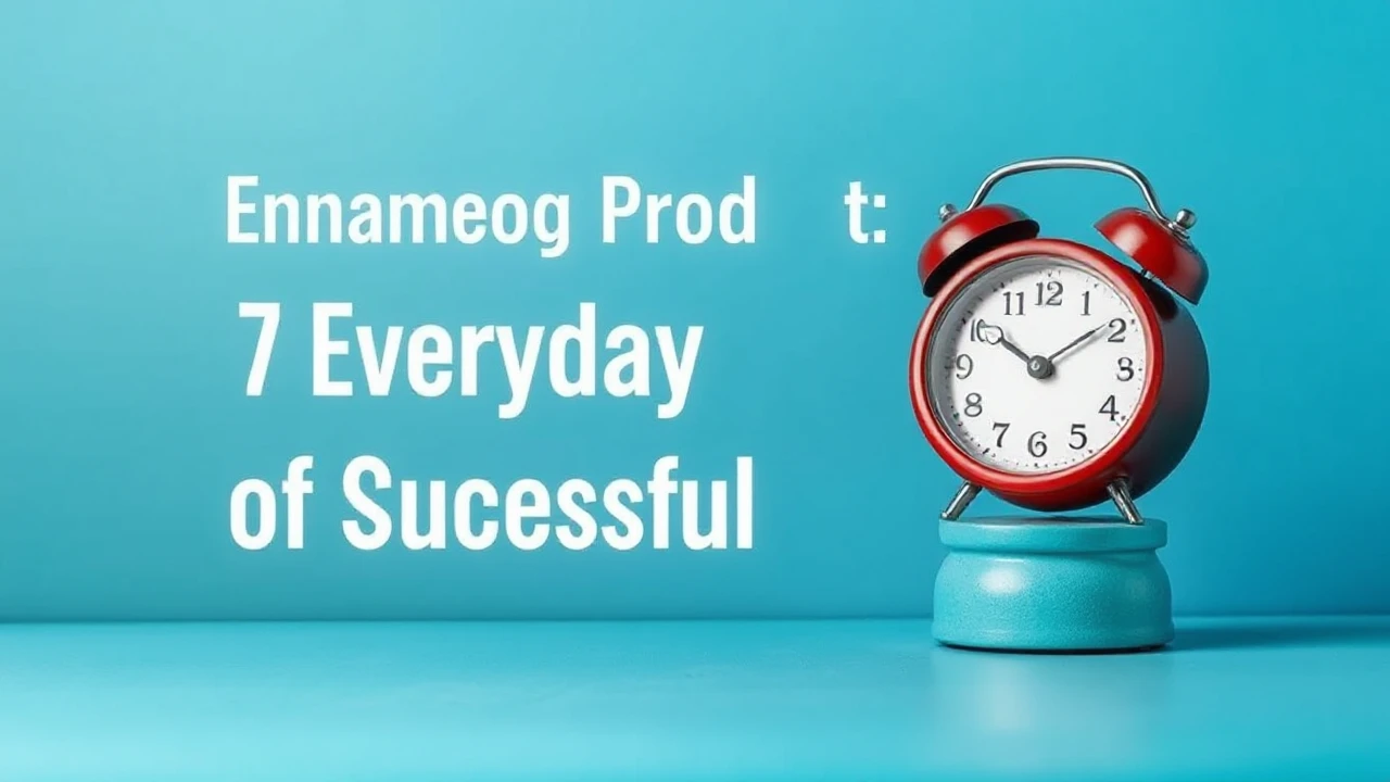 Enhancing Productivity: 7 Everyday Habits of Successful People