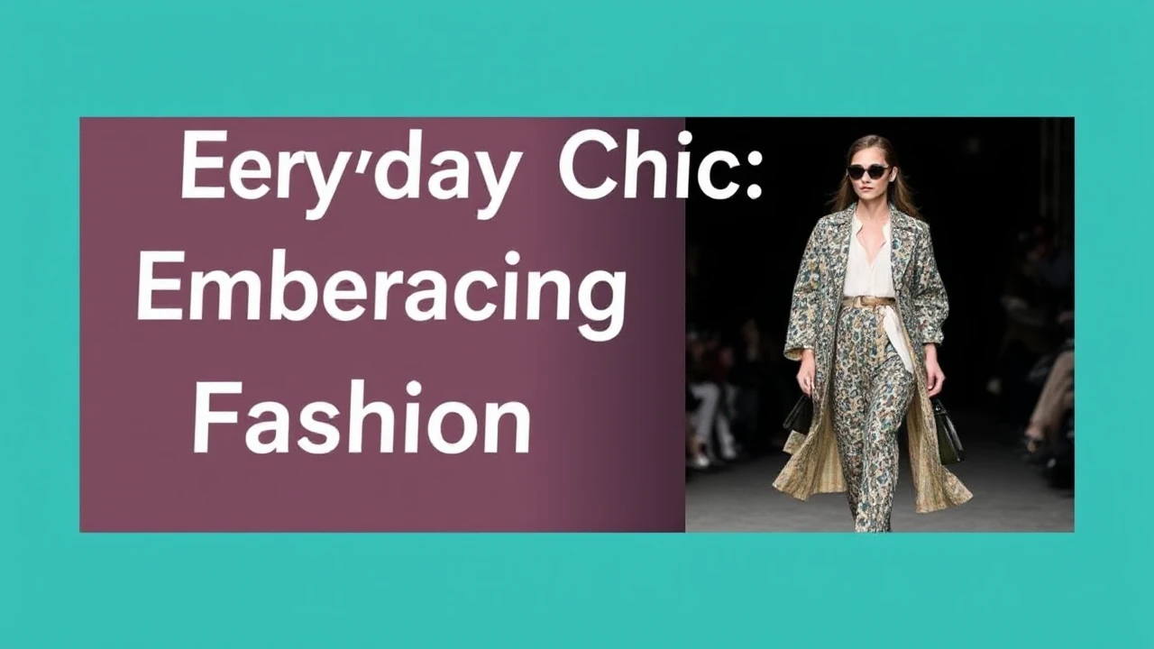 Everyday Chic: Embracing Runway Fashion Trends