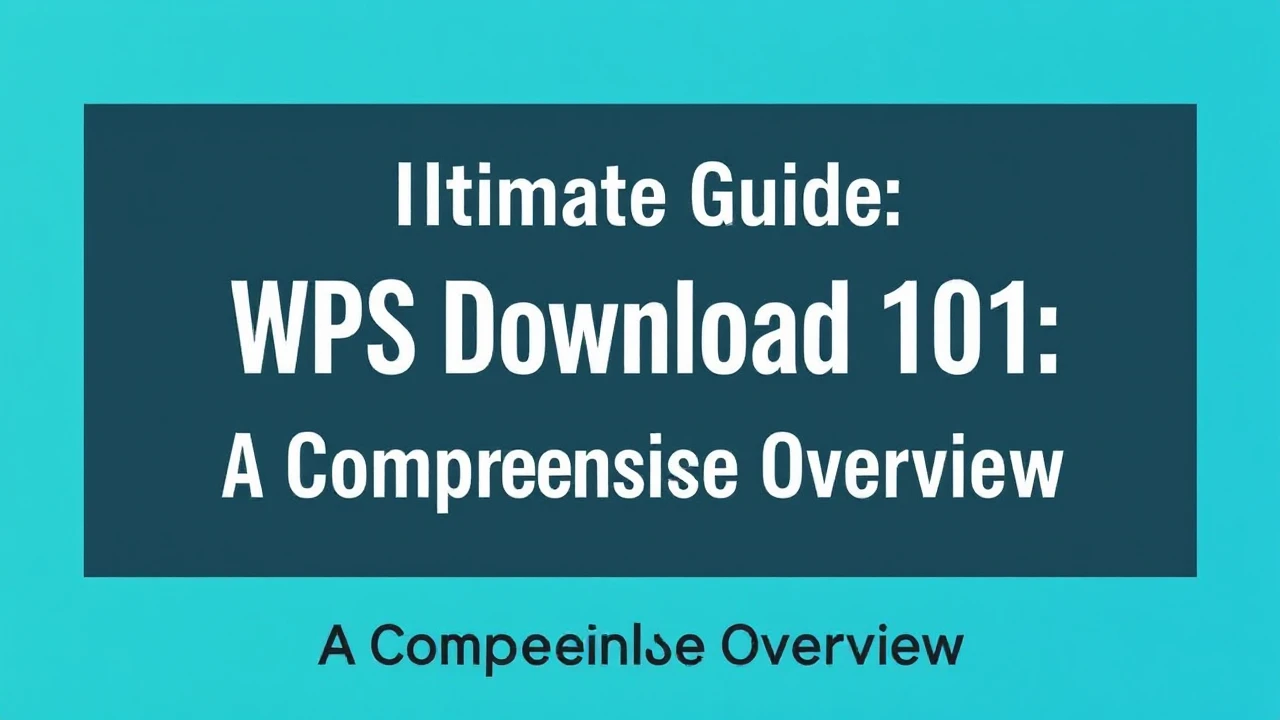 The Ultimate Guide WPS Download 101: A Comprehensive Overview