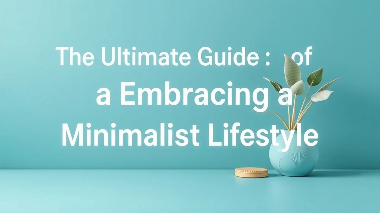 The Ultimate Guide of Embracing a Minimalist Lifestyle