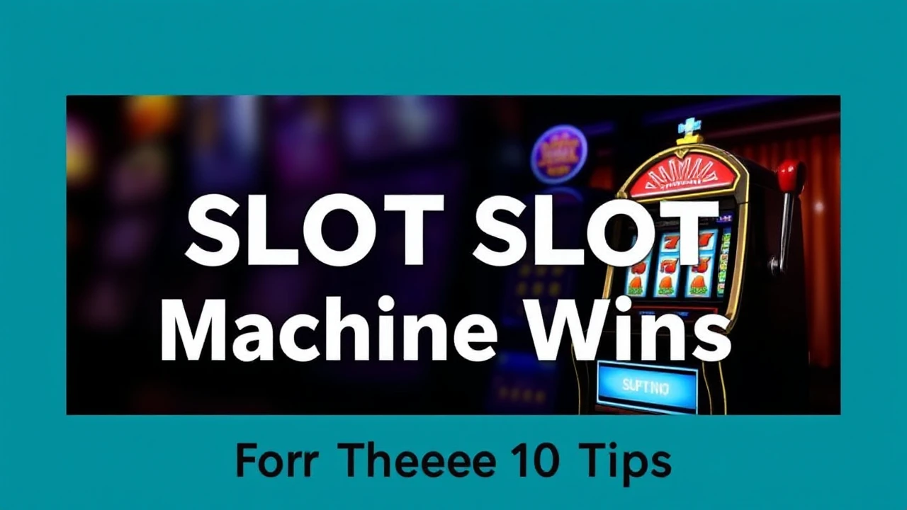 Enhance Your Slot Machine Wins with These 10 Tips