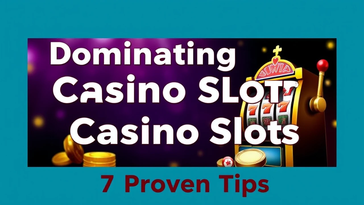 Dominating Casino Slots: 7 Proven Tips